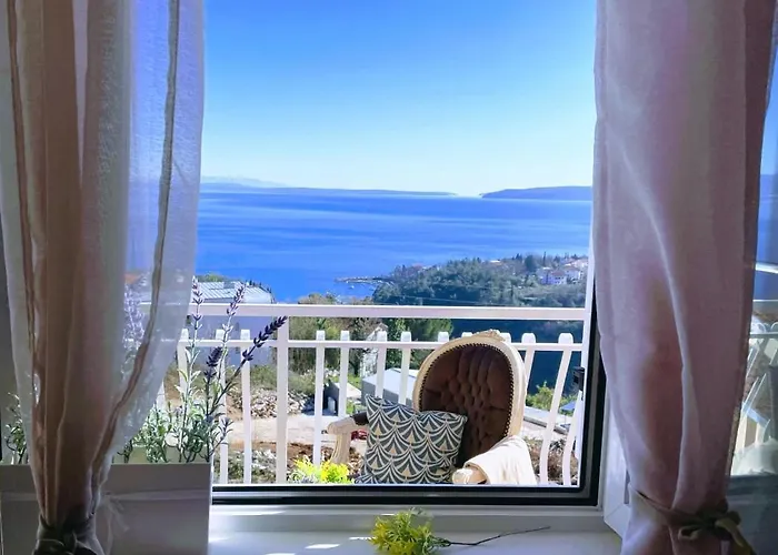 Cozy Apartment Bosnjak Near Opatija, With Sea View Terrace, Air Condition, Free Private Parking
