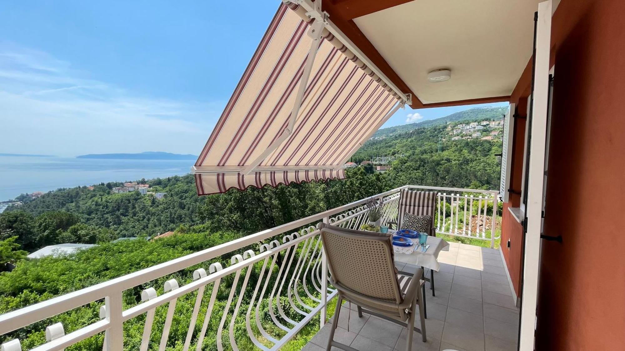 Apartment Cozy Bosnjak Near Opatija, With Sea View Terrace, Air Condition, Free Private Parking *